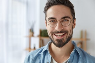 man with attractive smile