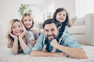 Family smiling