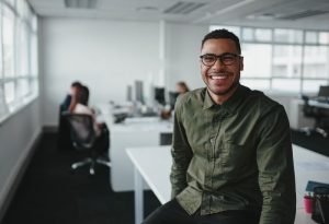 young man smiling  