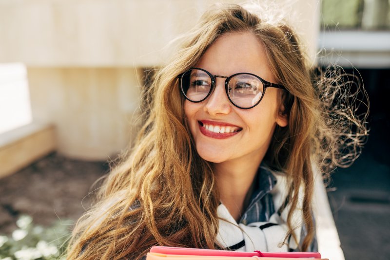 Woman smiling